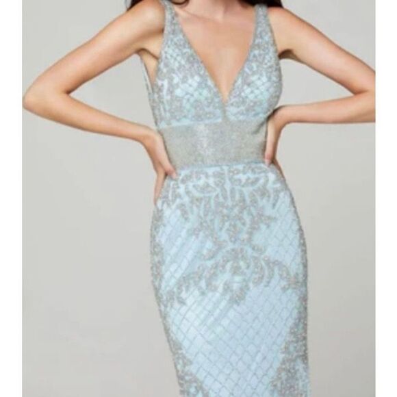 Gorgeous Primavera Couture Women's Beaded Prom Dress Evening Gown NWT - Picture 3 of 10